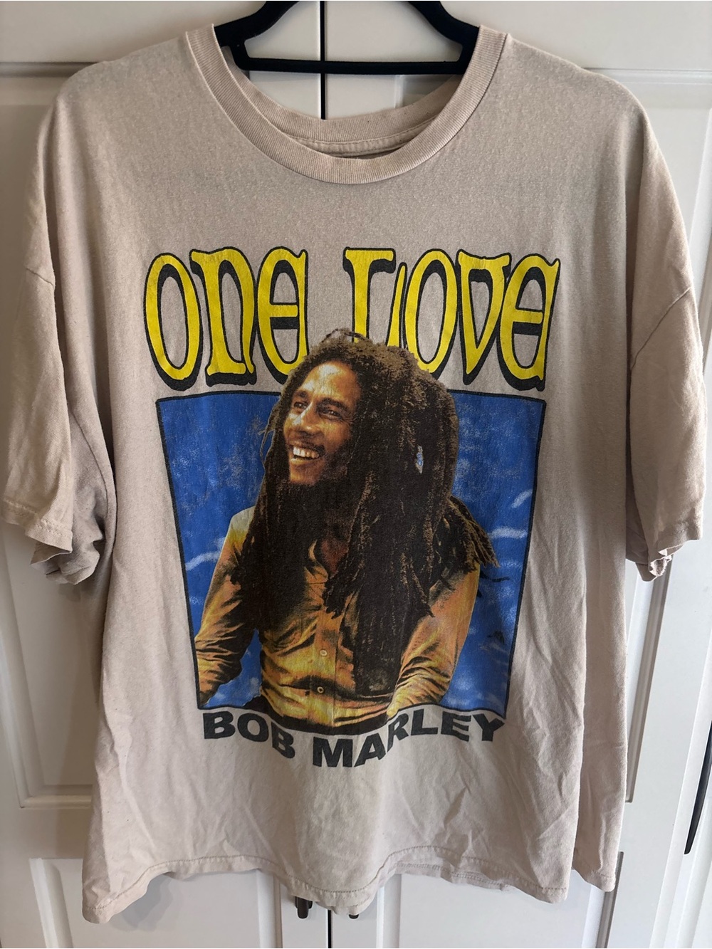Bob Marley 'One Love' Graphic Tee - Beige xxl